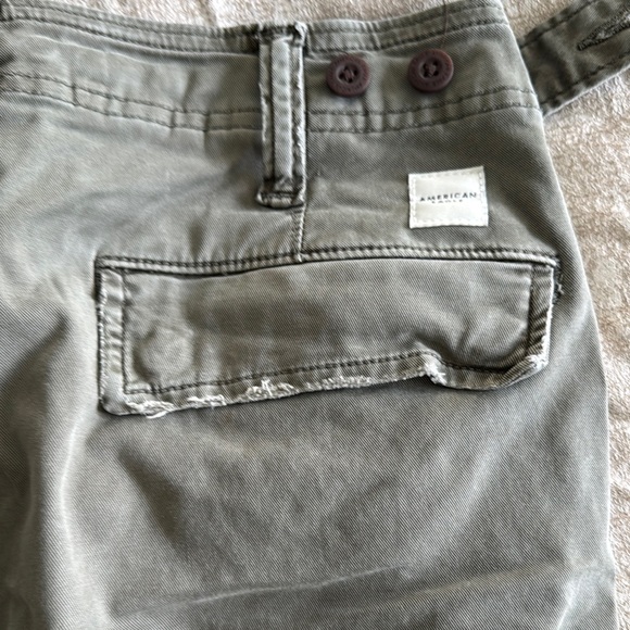 American Eagle Men's Cargo Pants - Dark Olive Green Sz 28x32 - Picture 4 of 6